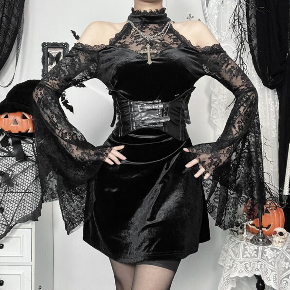 Gothic Velvet Lace Dress