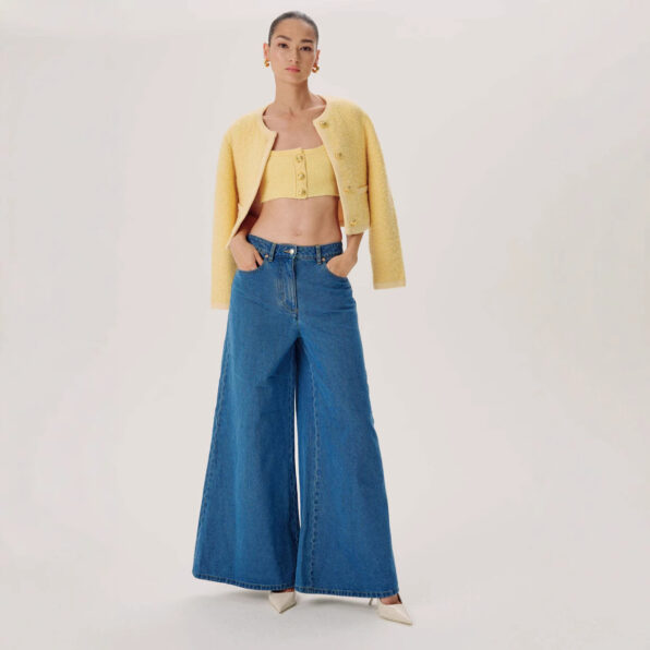 High Waist Retro Wide Leg Pants