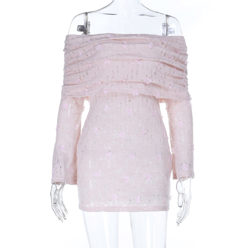 Semi Transparent Long Sleeve Dress